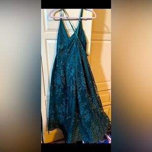 Elegant Emerald green Floral Dress